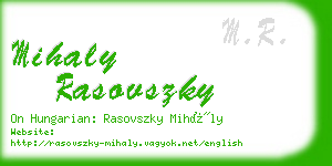 mihaly rasovszky business card